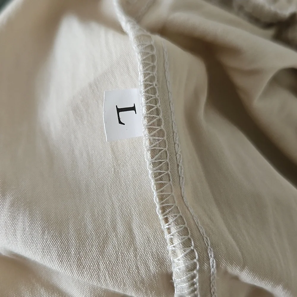 Beige Drawstring Cargo Pants - Picture 3 of 4